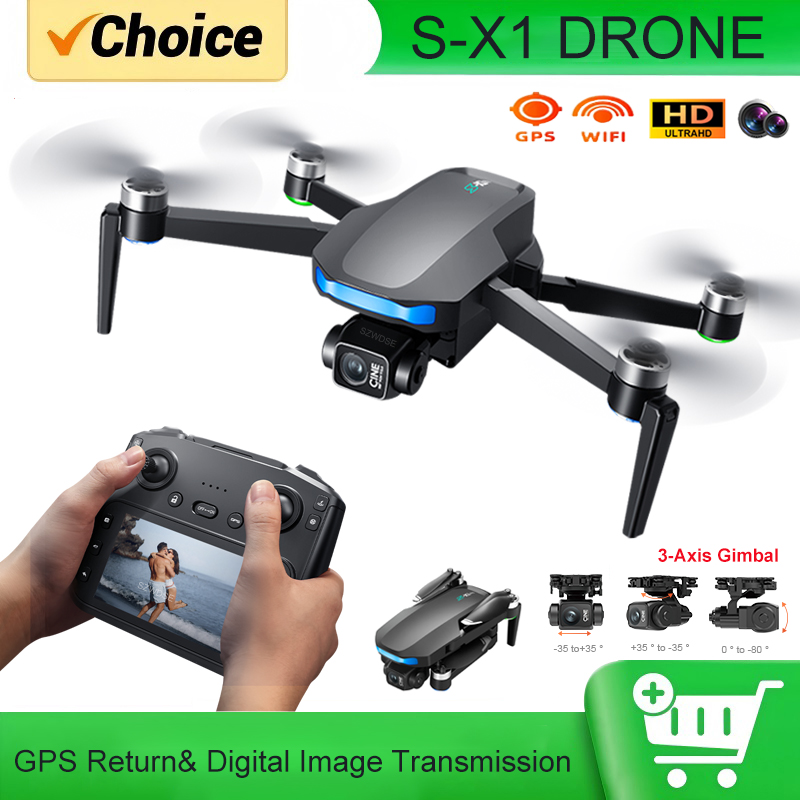 Drone Camera 4K - Drone GPS S-X1 MAX avec stabilisateur